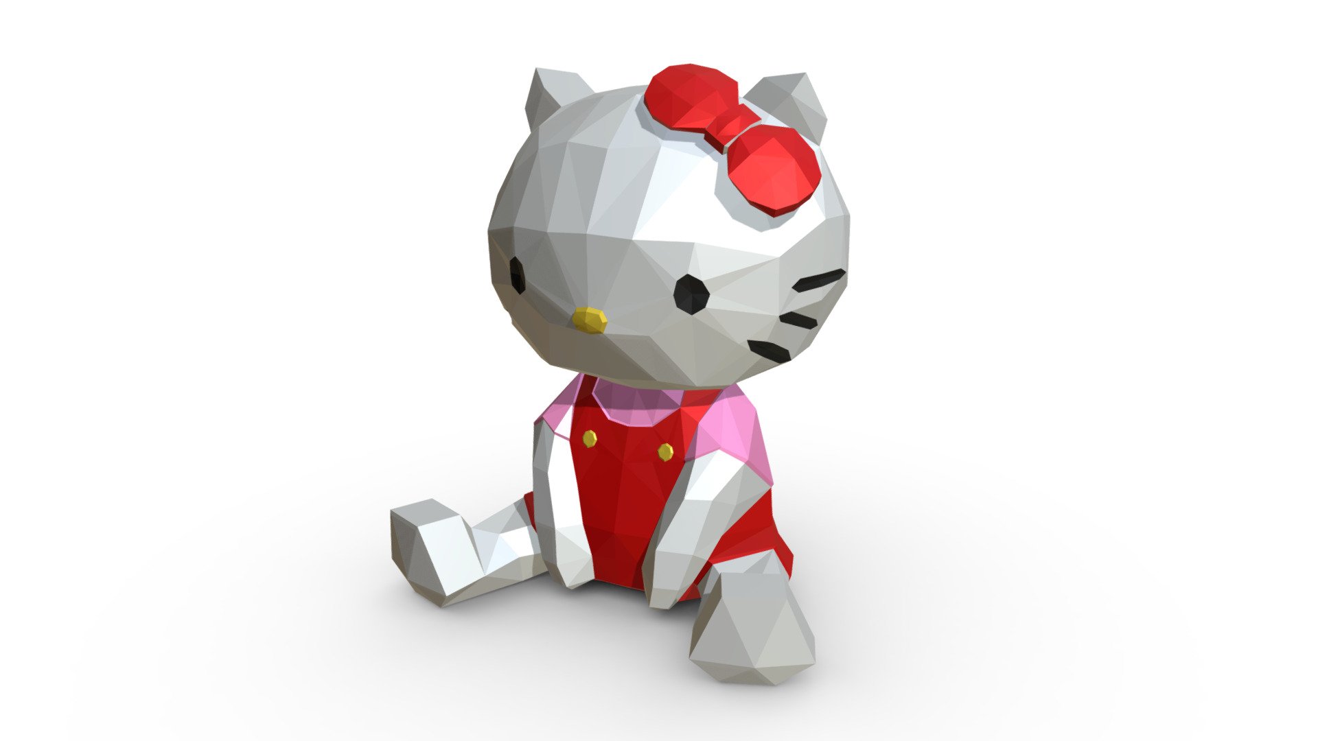 Hello Kitty Figure - 3D model by PolyArt (@ivan2020) 3d model