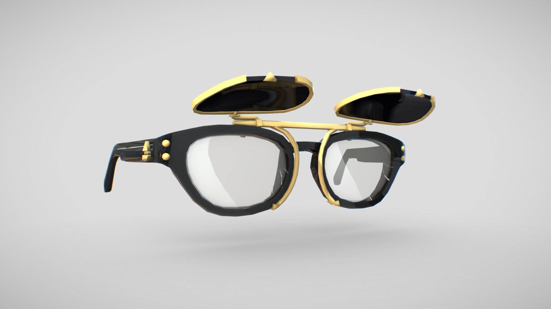 Glam Clam Specs are a headgear clothing item available in Splatoon 3. They were first available in Sizzle Season 2023 at level 89.

Glam Clam Specs are a set of glasses with flippable sunglass lenses with black frames.

© Nintendo. 2024 - Glam Clam Specs (Flip Sunglasses) - Splatoon 3 - Buy Royalty Free 3D model by AdminXAgent 3d model