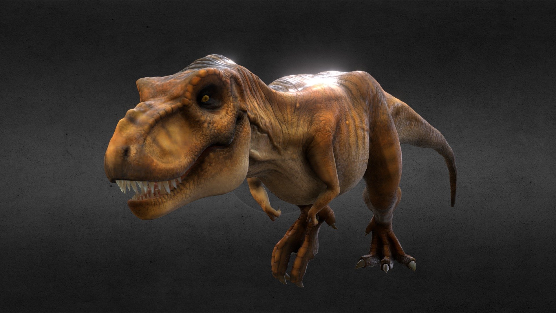The Queen of Isla Nublar is here !! 
This model was made in Blender v2.79 with Principed BSDF node. 
Body have 2K &amp; 4K maps. 
Includes 3 Animations + Static pose: 
-Walk 
-Run 
-action 
You can see the trailer here: 
https://www.youtube.com/watch?v=jYP1HcvsAws

If you have any problem please send me a mail to: bart.art.animador@gmail.com

Hope you like it and enjoy :D ! - Tyrannosaurus of Jurassic Park (Rigg & Animated) - Buy Royalty Free 3D model by Ignacio Barthelemiez (@bart.art) 3d model
