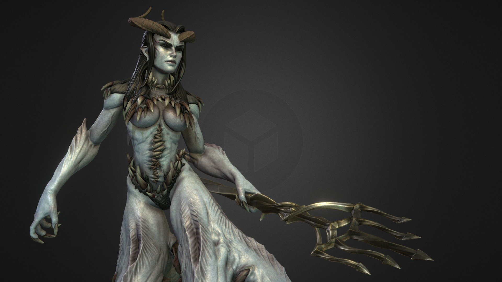 A character for a competition &gt; -link removed- - Dweller Of The Deep Low - 3D model by jeebs 3d model