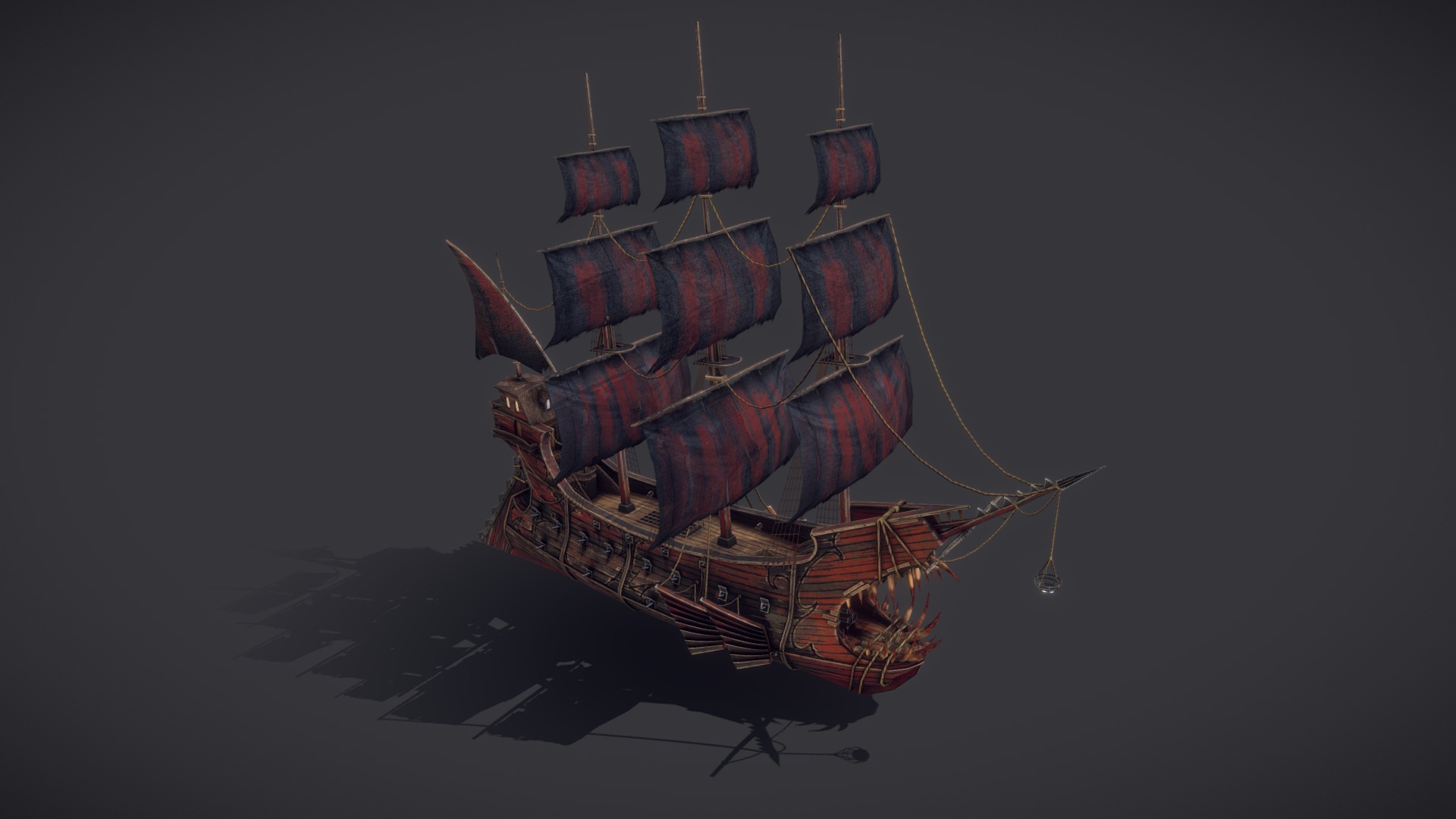 Sea Devil Pirate Ship - Sea Devil - 3D model by Vincent074 3d model