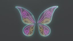 Butterfly Wings 3 modern, led, photo, frame, cute, other, set, club, event, architectural, wings, tube, angel, electronics, sign, butterfly, selfie, decor, neon, advertising, glass, decoration, street, light, wall, neonflex, noai