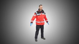 Human Male FirefighterAmbulance A-Pose ambulance, 3d-scan, top, retopology, vr, ar, professional, firefighter, quality, gotoxy, a-pose, quadmesh, made_in_germany, fb_sani_tpose, photogrammetry, human, male