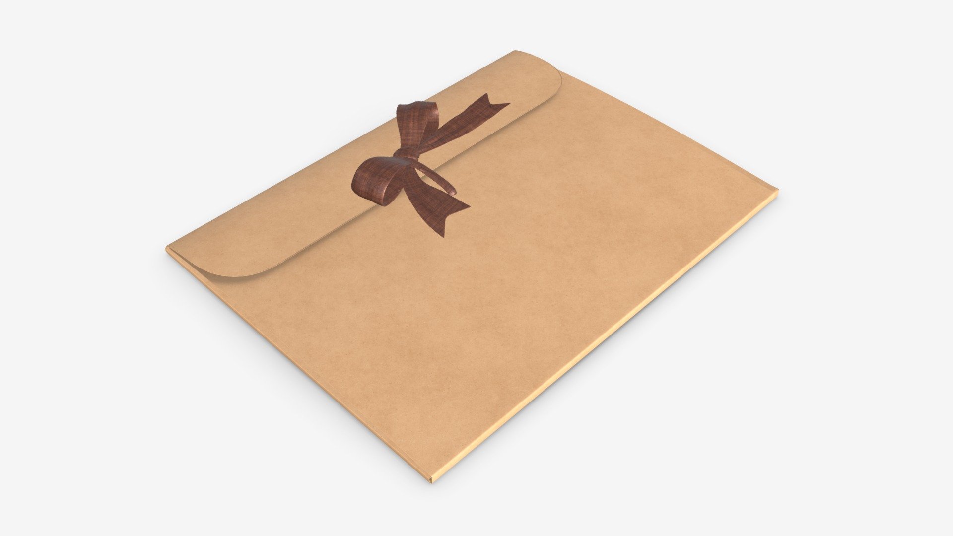 Paper gift envelope with bow mockup - Buy Royalty Free 3D model by HQ3DMOD (@AivisAstics) 3d model
