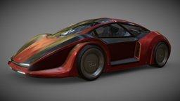 CAR 9 SCIFI (3Dpro) cars, prop, cyberpunk, props-assets, props-game, vehicle, scifi, sci-fi, futuristic, car