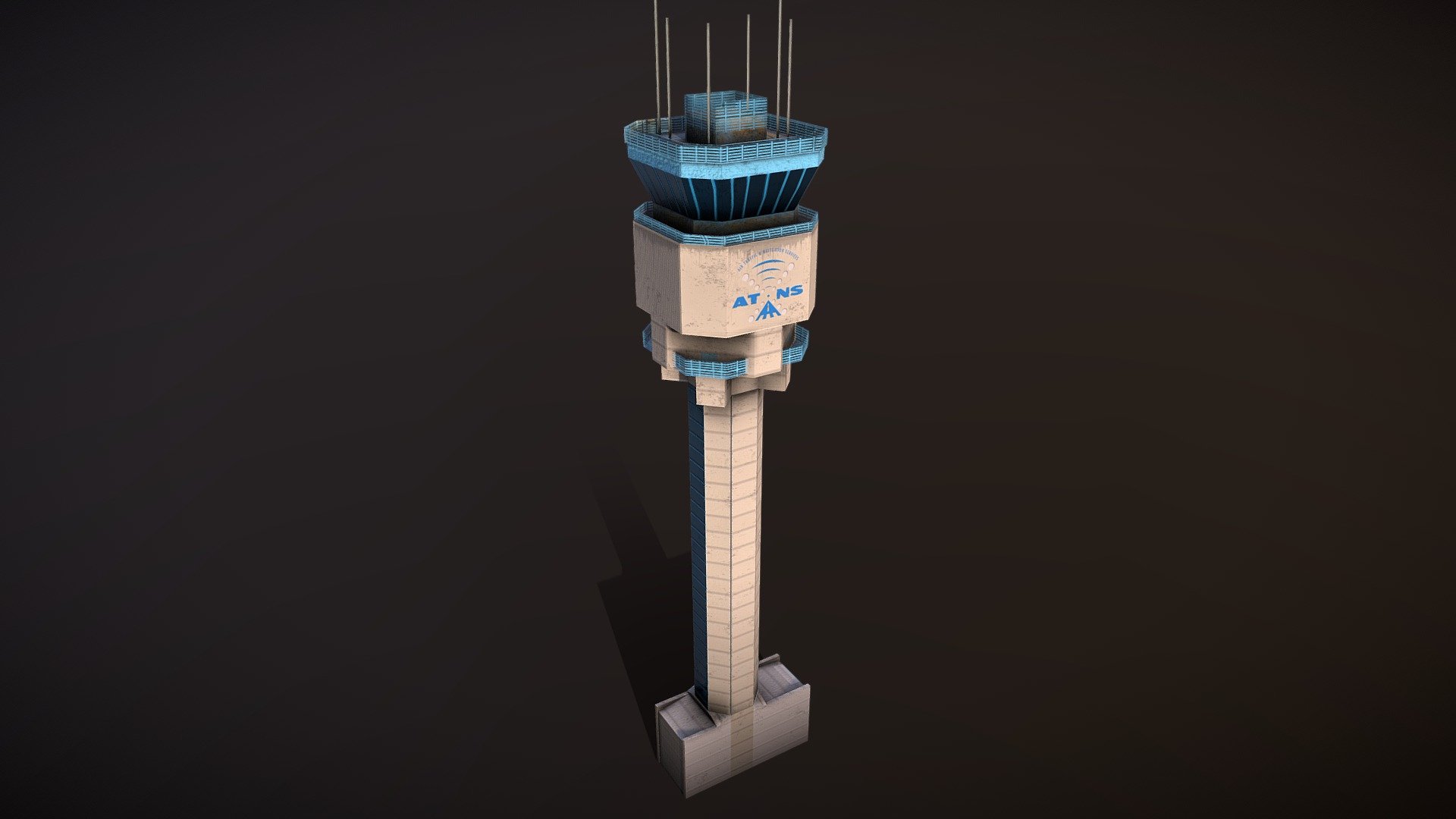 Johannesburg airport tower - Download Free 3D model by Martin Mikulić (@martin_mikulic) 3d model