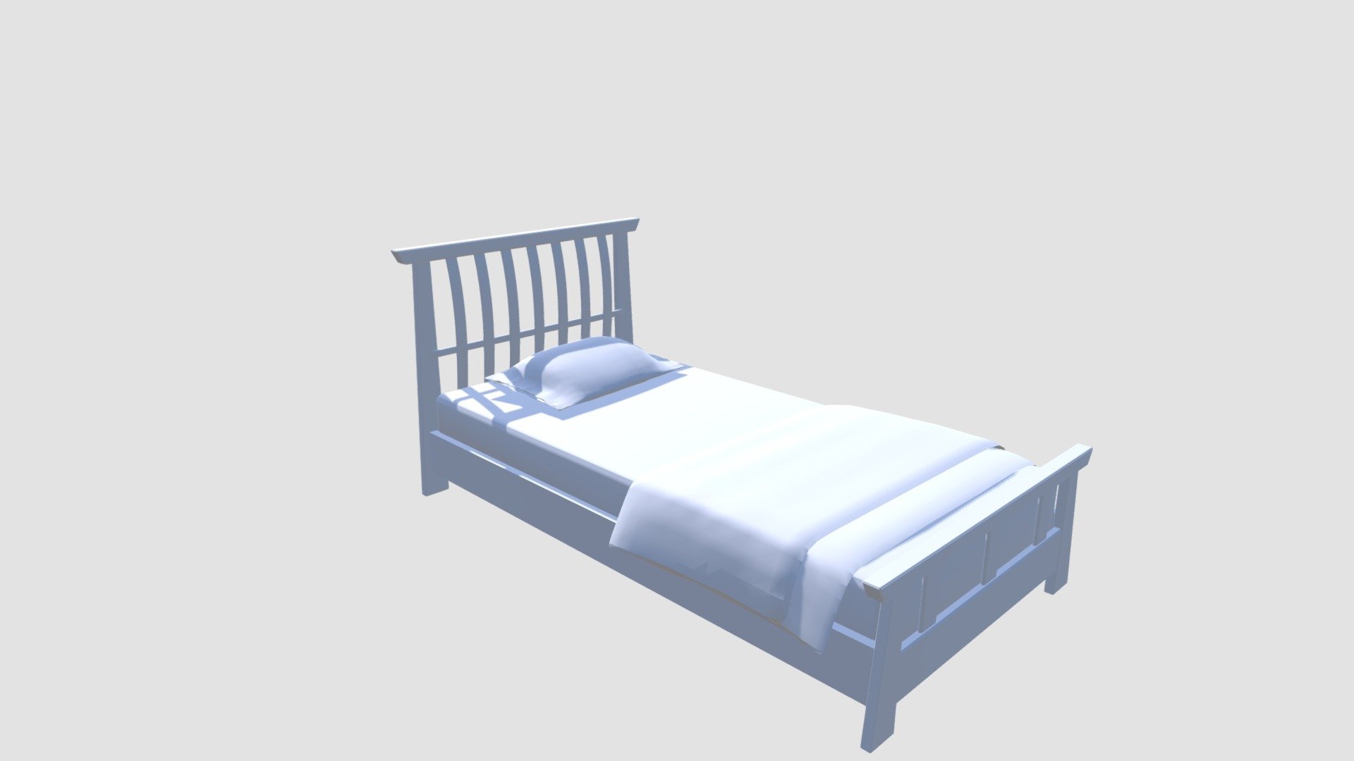 Highly detailed model of bed with all textures, shaders and materials. It is ready to use, just put it into your scene 3d model