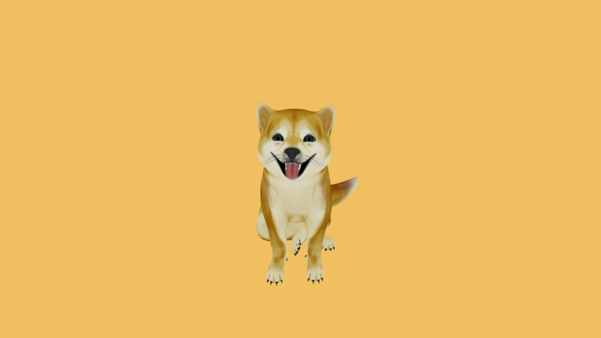 Baby Feisty Doge turning head - 3D model by Feisty Doge (@feistydoge) 3d model