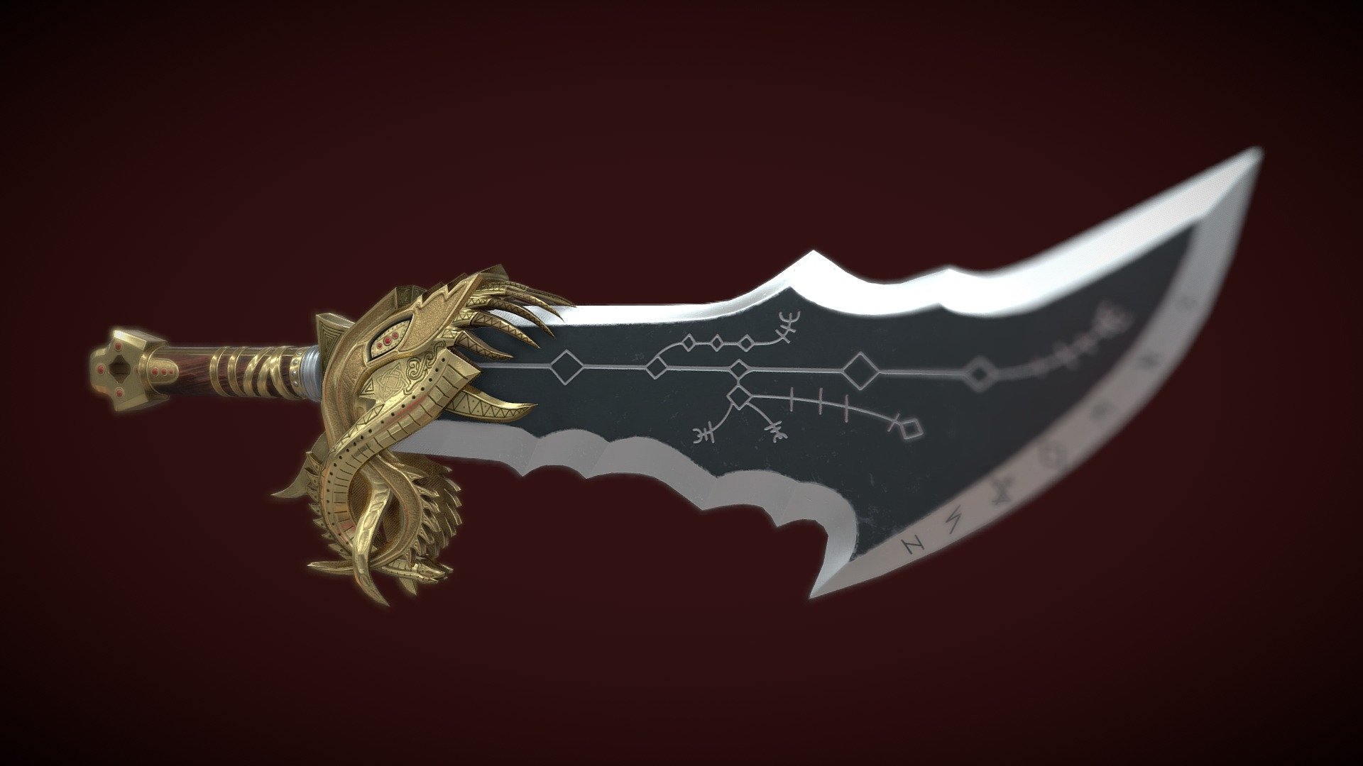Download model: https://www.cg------trader.com/3d-models/military/melee/chaos-blades-6c011bcc-b8d0-4eda-8eb7-29c8a9b52f07

This is the best version of Kratos sword, for use in animations, renders, games, printing&hellip; etc.

The rar files contains various file formats: 


.obj


Specifications:



Vertices: 4187
Polygons: 7338
Materials: 1
Textures: 



Model including all PBR textures set.(512 - 4k)


Diffuse/Albedo
Metallic
Roughness
Normal(OpenGL, Direct x) 
Height 
Ambient Occlusion

The .blend file is the original version prepared to render.

Feel free to ask any question or request modifications.
Visit my profile to find more products.


If you want to buy it, let me know in Instagram


Created in blender, Substance painter - Chaos blade God of War Ragnarok - 3D model by (v•Ä•₼.P•†•R•È) (@nagi2427) 3d model