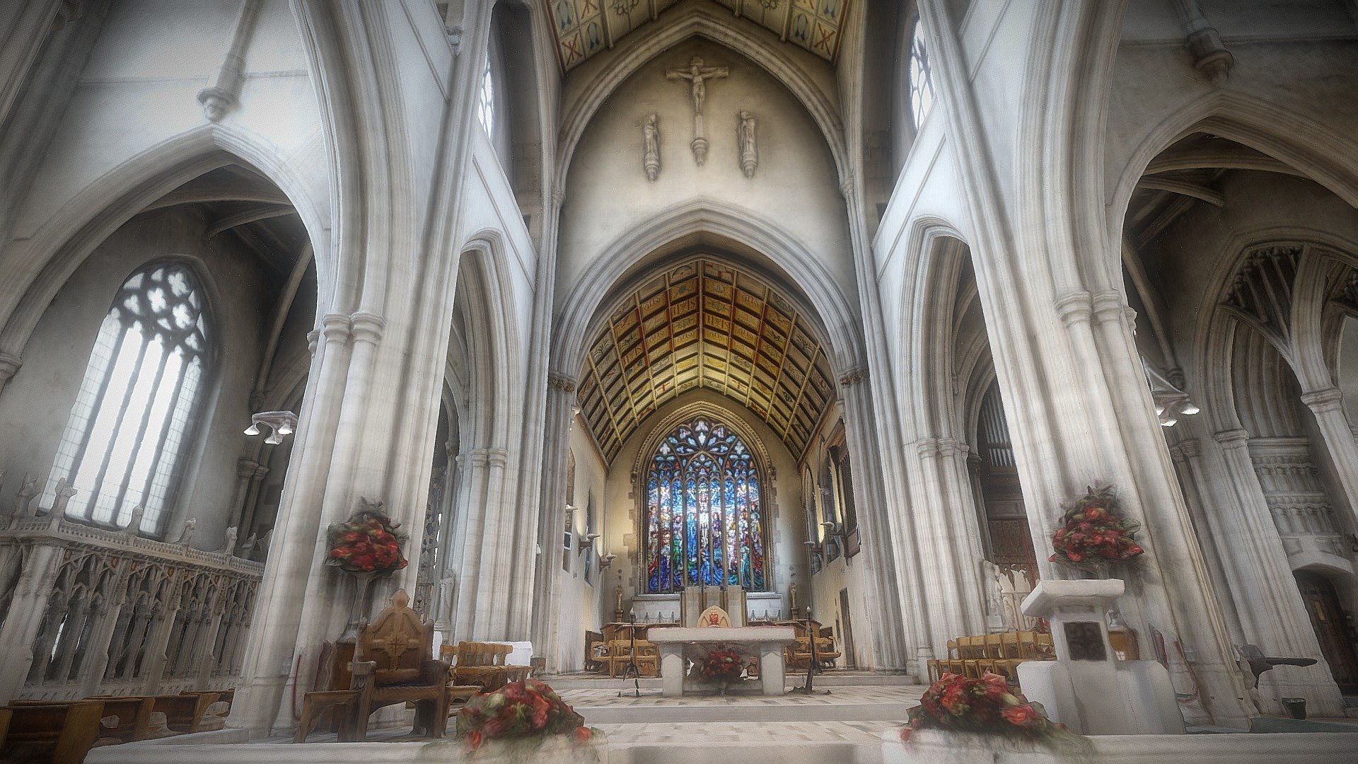 The Metropolitan Cathedral Church of St George, usually known as St George's Cathedral, Southwark is the cathedral of the Roman Catholic Archdiocese of Southwark, south London and is the seat of the Archbishop of Southwark 3d model