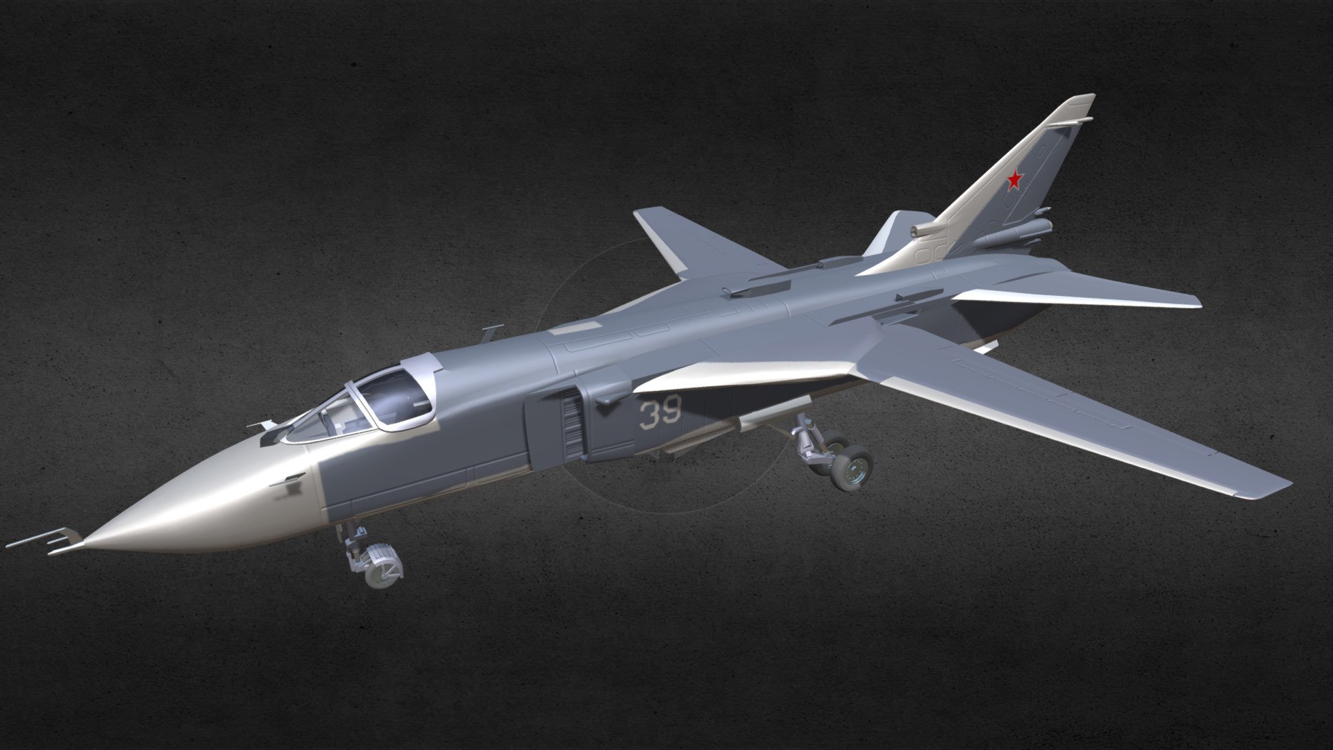 The Sukhoi Su-24 (NATO reporting name Fencer) was the Soviet Union's most advanced all-weather interdiction and attack aircraft in the 1970s and 1980s. It was believed to been developed from the American F-111 technology through the espionage activities during the Vietnam War.

Product Features:


The aircraft includes groups, which your software should read as separate parts, including:
Canopy, wings, rudder, flaps, ailerons, landing gear and doors.
The model is UV mapped and texture/ bump maps are included.

Original model by Digimation and sold here with permission 3d model