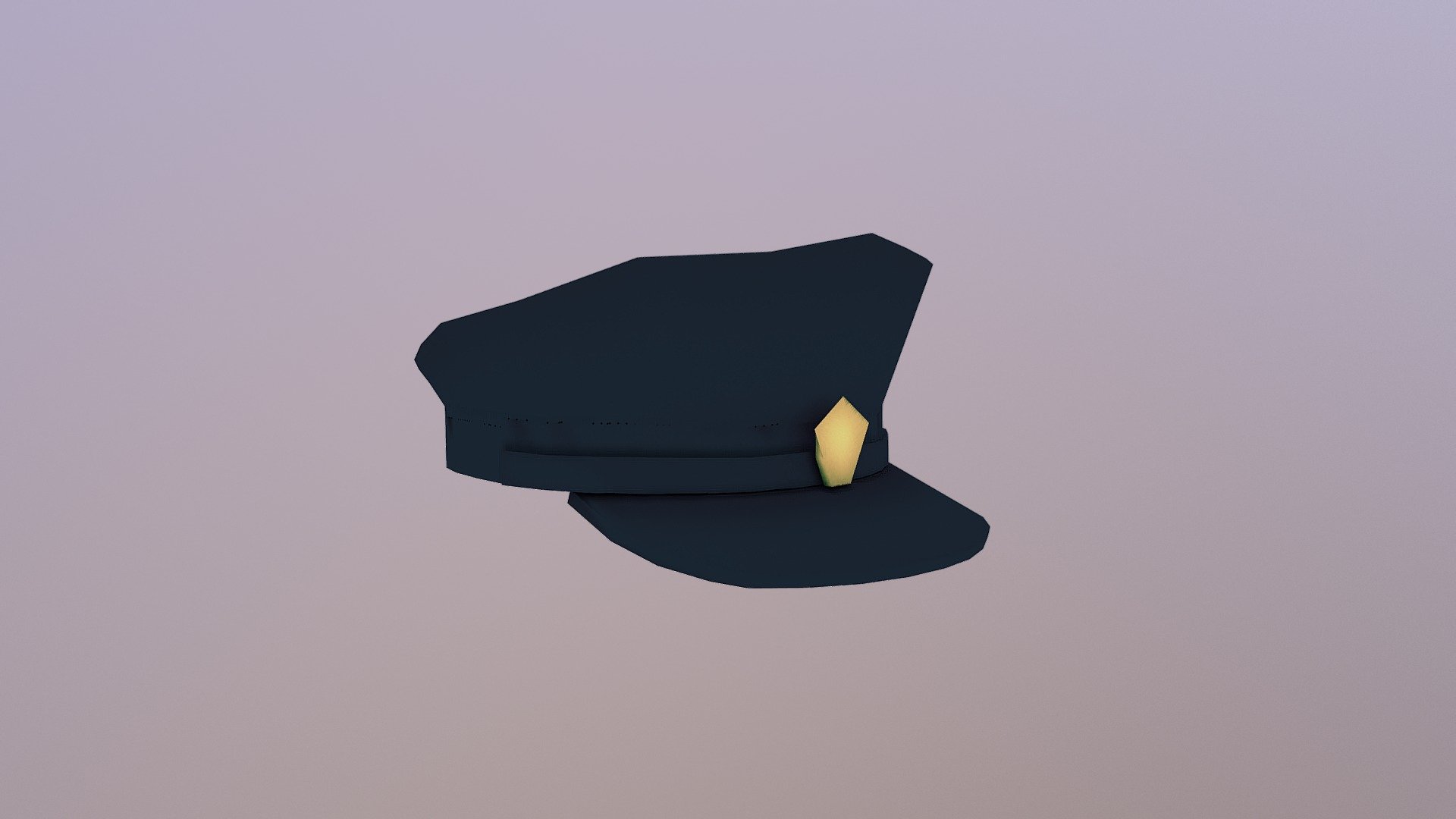 Low poly police hat asset for a mobile game. One of my first models on Blender! - Cop Hat Asset - 3D model by janetveeart 3d model