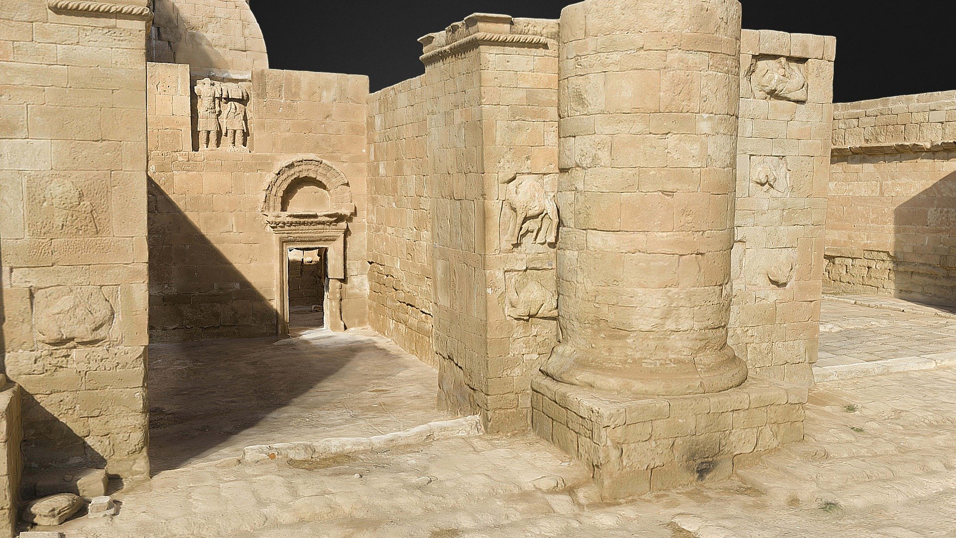 3D model of the temple of Allat in Hatra - Iraq 3d model