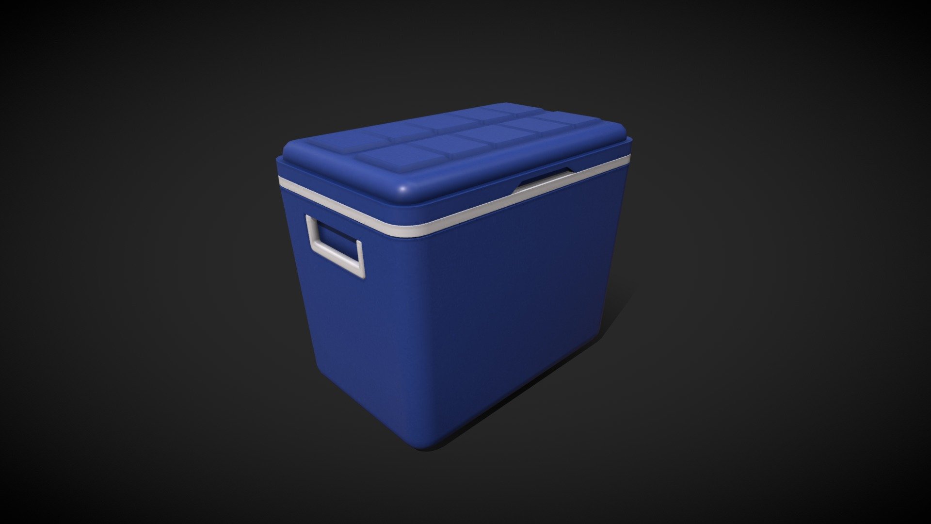 A blue cooler box to keep beverages and produce cool during hot summer days.

2K textures are included 3d model