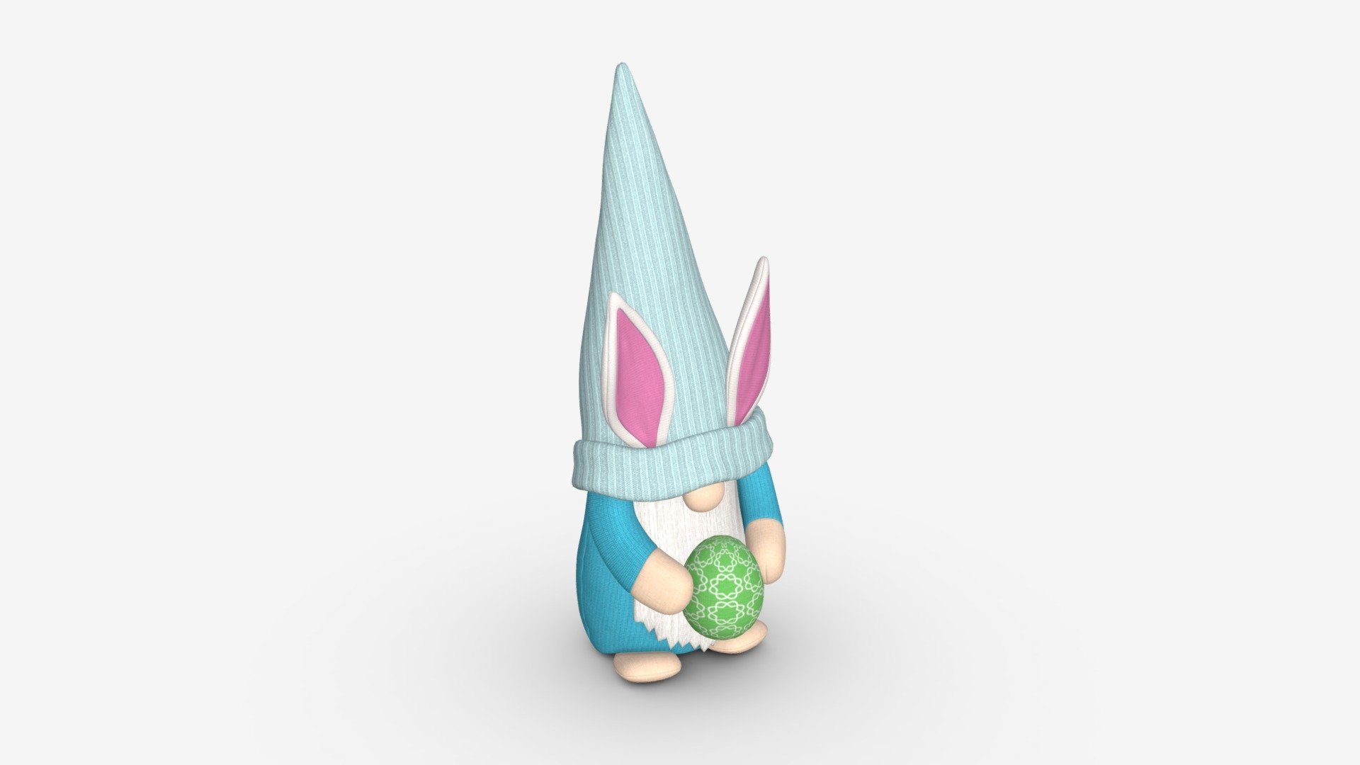Easter Plush Doll Gnome With Egg 03 - Buy Royalty Free 3D model by HQ3DMOD (@AivisAstics) 3d model