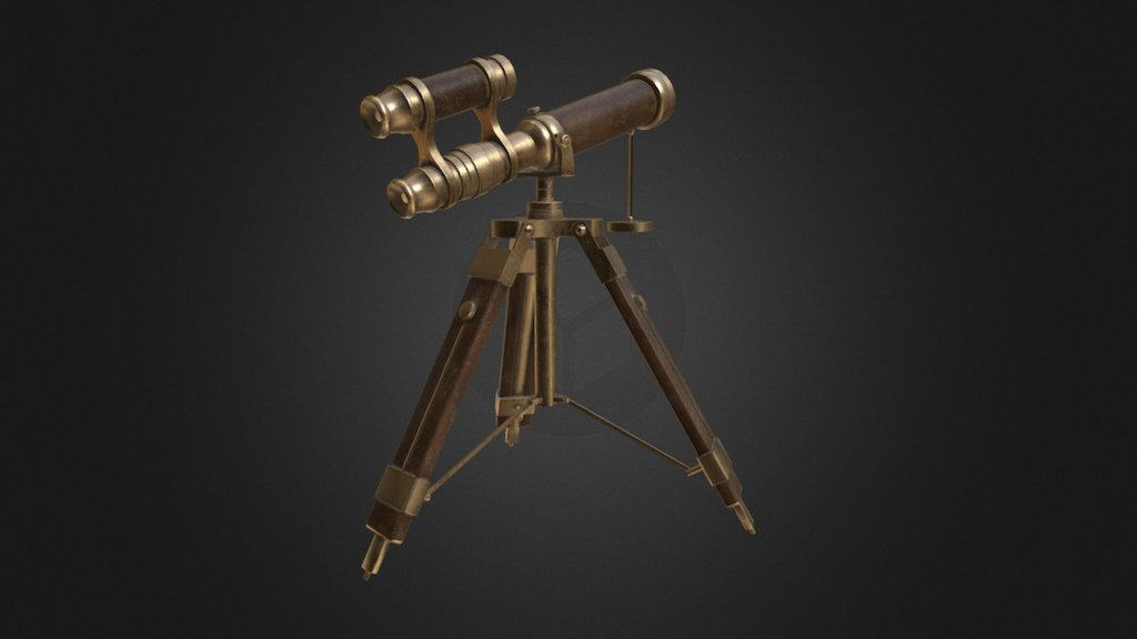 Telescope - 3D model by krutev 3d model