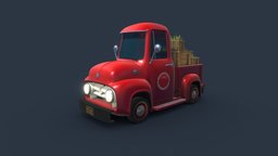 Ford-f100 ford, props, pbr-texturing, blender, vehicle, substance-painter, car, stylized