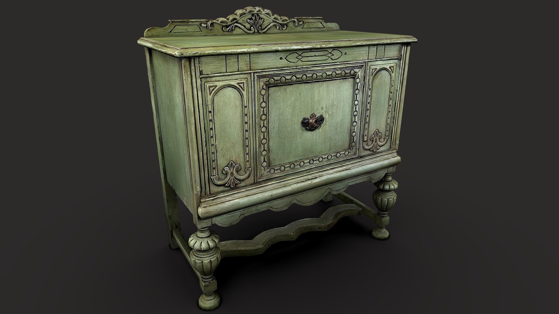 Low poly Remake of &ldquo;Green Cabinet