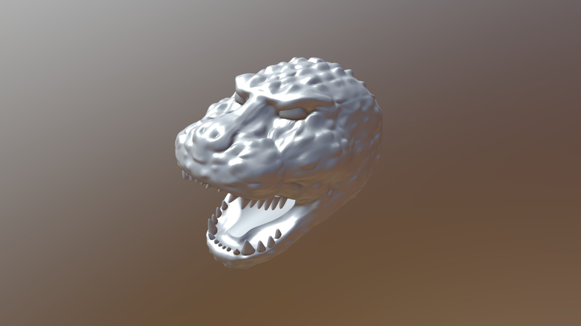 Godzilla Head Piece - 3D model by jrs100000 3d model