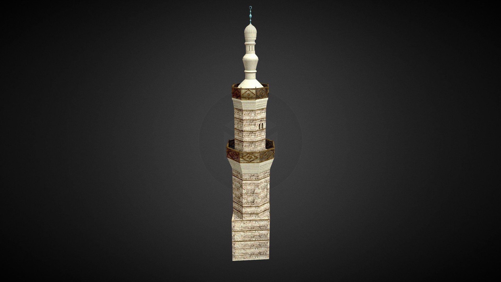 Al Shafei mosque is considered as one of the ancient mosques in Jeddah city located in Saudi Arabia, where its minaret was built in the 7th century AH, corresponding to the 13th century AD.

The minaret is considered the oldest in the Hijaz area, which is located in the northeastern corner of the Mosque.

The architecture style of the minaret construction dates back to the Ayyubid era 3d model