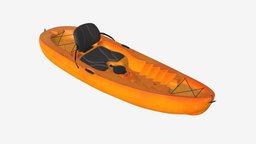 Kayak 01 river, lake, travel, canoe, rowing, water, activity, tourism, kayak, recreation, kayaking, paddling, 3d, pbr, sport, sea, boat, canoeing