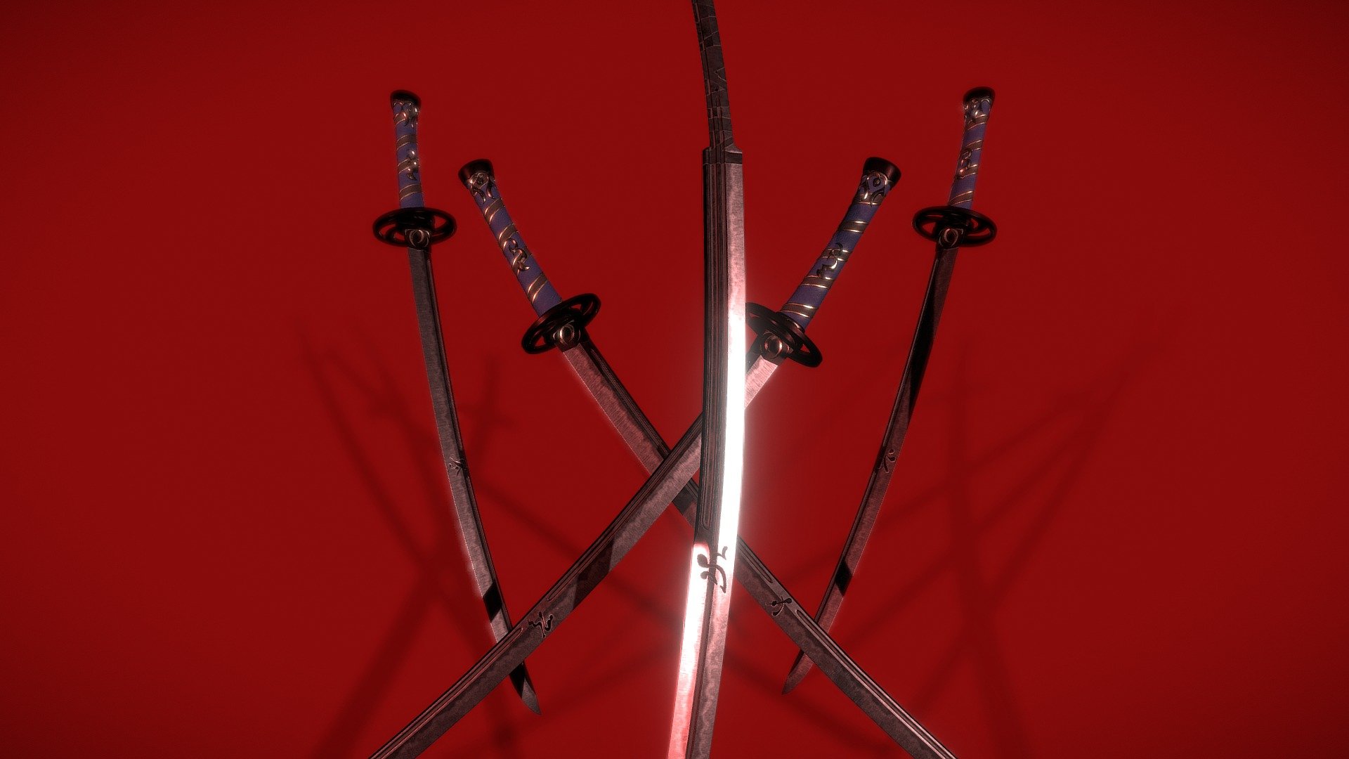Miyamoto Musashi's 5 swords from Fate/Grand Order

Textures are in 2048px and 4096px

maded in blender 2.90.0

The extra file contain just the blend file and the 4096px textures - Musashi's Swords - Buy Royalty Free 3D model by Saru Models (@saru-models) 3d model