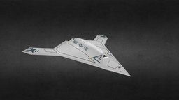 X-47B x-plane, low-poly-game-art, maya