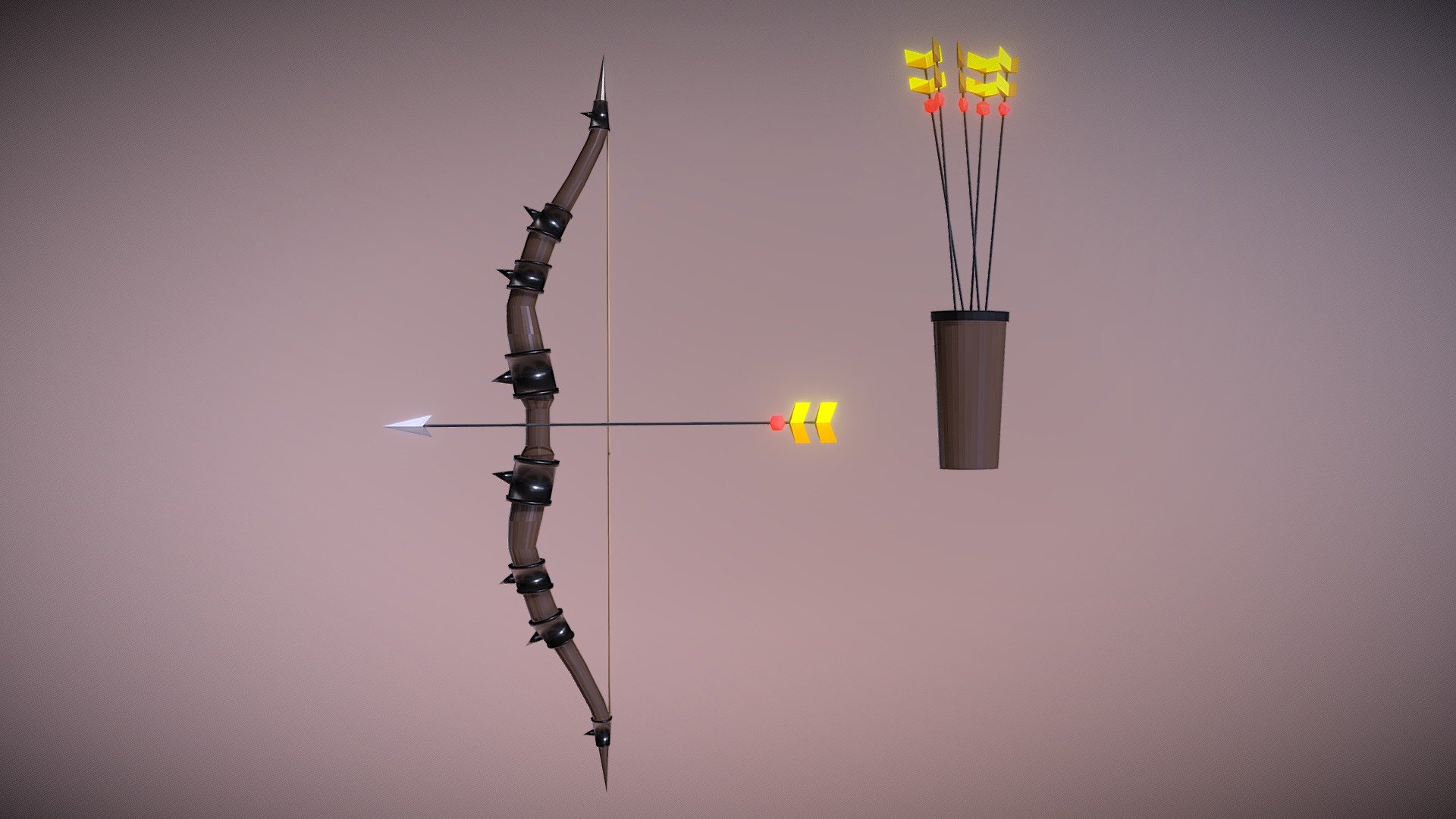 Bow&arrows - 3D model by estheer___ 3d model