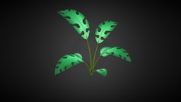 Stylized Fern Plant foliage, handpainted, lowpoly, stylized, noai