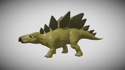 [Low Poly] Stegosaurus animals, dinosaurs, jurassic, stegosaurus, animals-creatures, animals-cute, blender, lowpoly, low, poly, animation, animated, rigged, dino