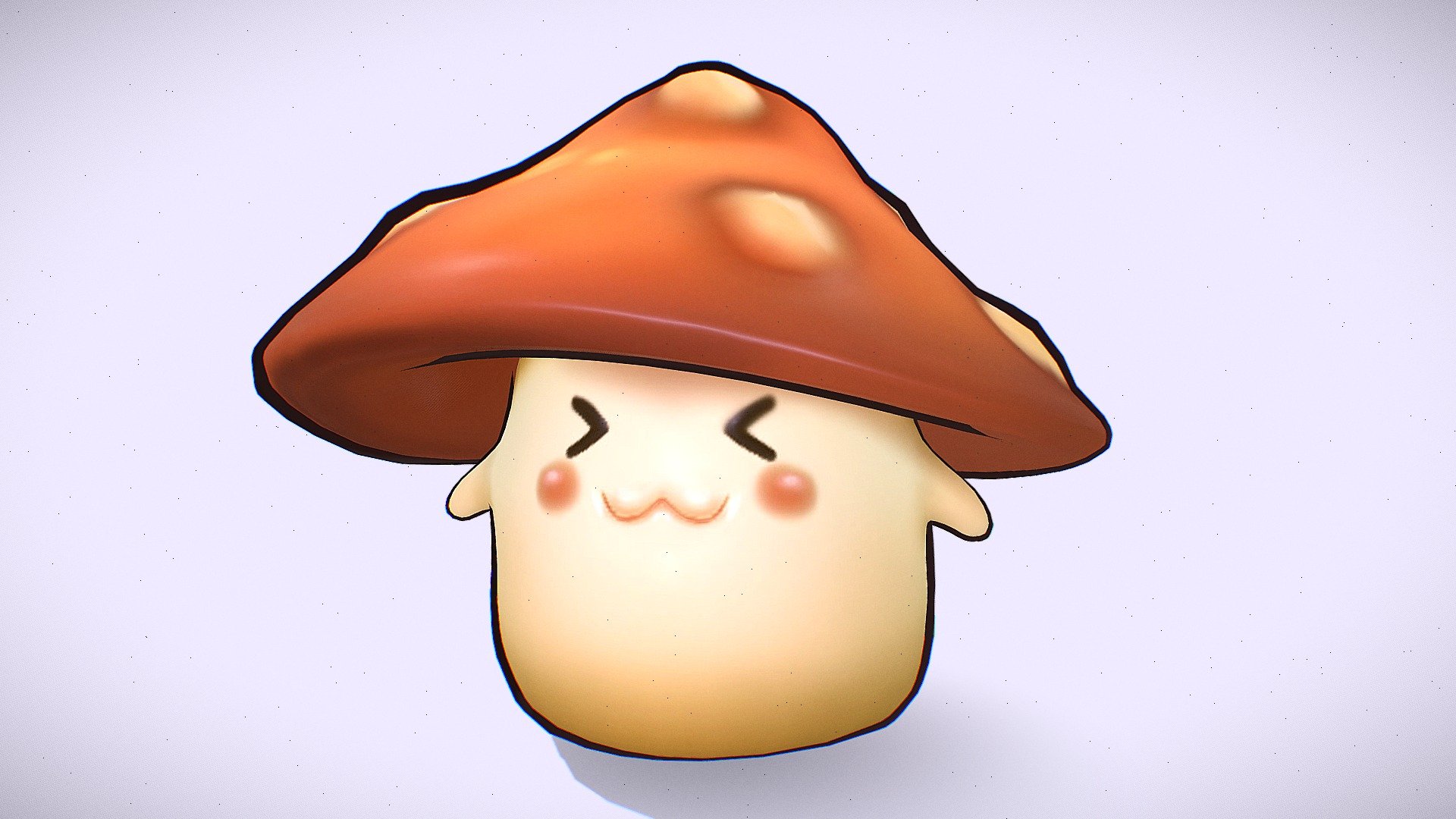 a quick model just for fun - Cute Mushroom - 3D model by saraelshenawy 3d model