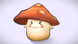 Cute Mushroom mushroom, games, cartoon, gameart, gameasset, stylized, gameready
