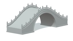 Cartoon Chinese Stone Bridge