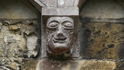 Grotesque head corbel 01, Romsey Abbey medieval, grotesque, corbel, hampshire, heritage-photogrammetry, romsey, romsey-abbey, church-architecture-photogrammetry, brazen-heads