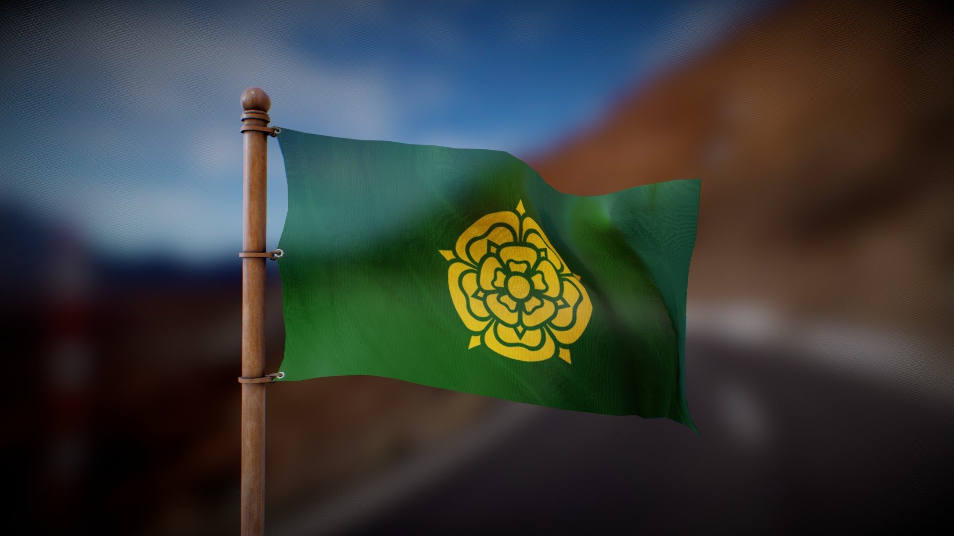 Flag waving in the wind in a looped animation

Joint Animation, perfect for any purpose
4K PBR textures

Feel free to DM me for anu question of custom requests :) - Flag of house Tyrell  - Game of Thrones - Buy Royalty Free 3D model by Deftroy 3d model