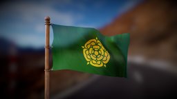 Flag of house Tyrell wind, flag, country, got, sign, north, atlantic, wave