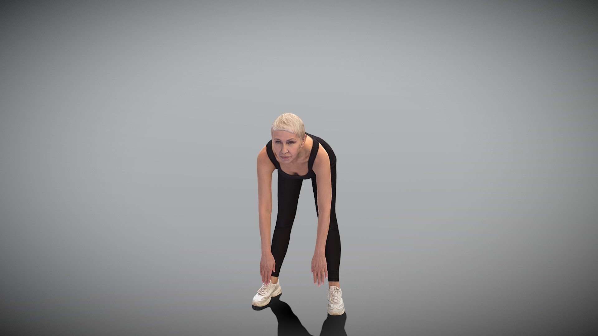 This is a true human size and detailed model of a sporty middle-aged woman of Caucasian appearance dressed in sportswear. The model is captured in casual pose to be perfectly matching various architectural and product visualizations, as a background or mid-sized character on a sports ground, gym, beach, park, VR/AR content, etc.

Technical specifications:




digital double 3d scan model

150k &amp; 30k triangles | double triangulated

high-poly model (.ztl tool with 5 subdivisions) clean and retopologized automatically via ZRemesher

sufficiently clean

PBR textures 8K resolution: Diffuse, Normal, Specular maps

non-overlapping UV map

no extra plugins are required for this model

Download package includes a Cinema 4D project file with Redshift shader, OBJ, FBX, STL files, which are applicable for 3ds Max, Maya, Unreal Engine, Unity, Blender, etc. All the textures you will find in the “Tex” folder, included into the main archive.

3D EVERYTHING

Stand with Ukraine! - Mature woman doing forward bends 393 - Buy Royalty Free 3D model by deep3dstudio 3d model