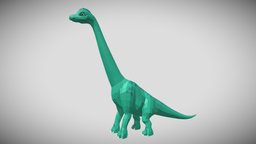 [Low Poly] Brachiosaurus animals, dinosaurs, jurassic, brachiosaurus, animals-creatures, animals-cute, blender, lowpoly, low, poly, animation, animated, rigged, dino