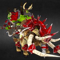 Orc Boar Rider fanart, pig, warrior, soldier, orc, painted, boar, gamecharacters, gamepromotional_forniture, weapon, character, asset, game, scifi, animal, monster, fantasy