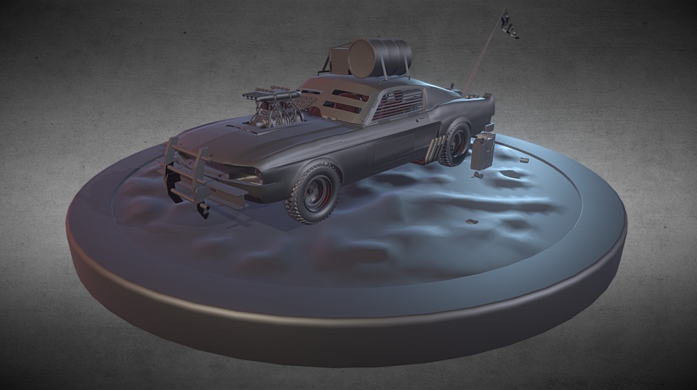 Post apocalyptic Car - high poly WIP. This car was modeled in Maya for a university project - Although the projetc was submitted not all the modelling work is complete. It aslo  still needs to be retopologised, baked down from high poly to low and textured 3d model