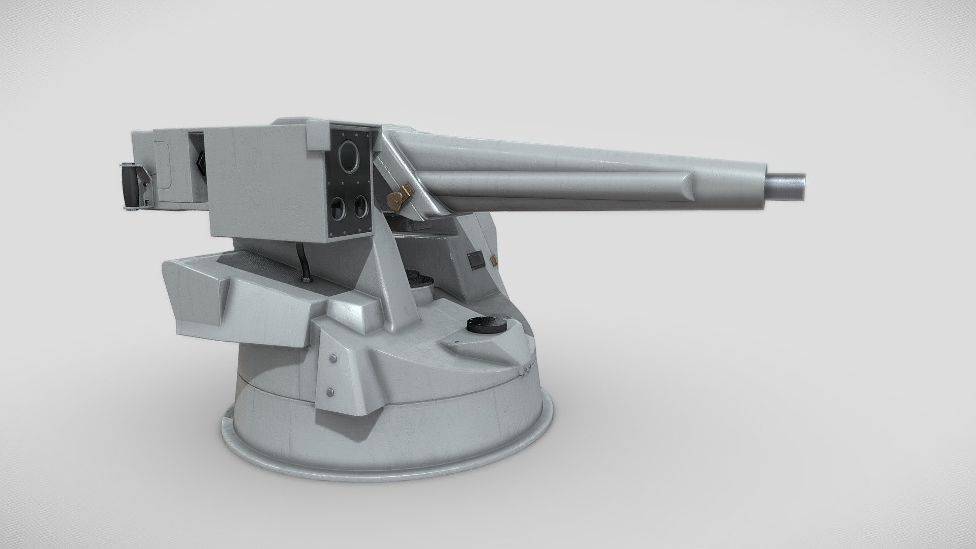 The Hitrole is a remote weapons station manufactured by Italian arms company Oto Melara.

This 3D model was created using 3ds Max, with textures designed in Substance Painter. The model has been meticulously unwrapped and divided into separate parts, enabling the base and turret to rotate seamlessly. If necessary, I am also capable of exporting the textures in various formats suitable for Unity, Unreal Engine, or V-Ray integration 3d model