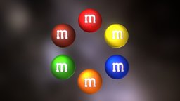 M&Ms green, red, orange, brown, candy, snack, yellow, 3d, 3dsmax, texture, blue, bumpmap