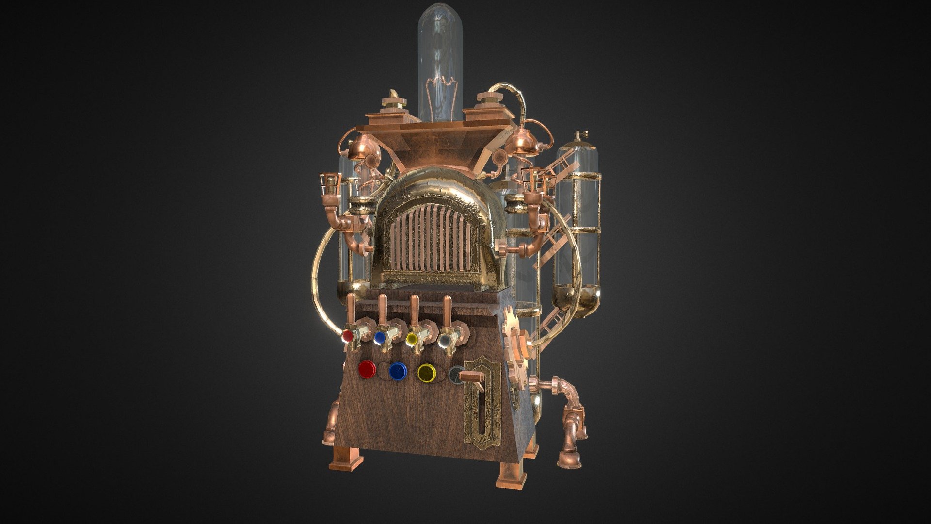 Charging station prop made for the steampunk style PC game &ldquo;Evaporate!