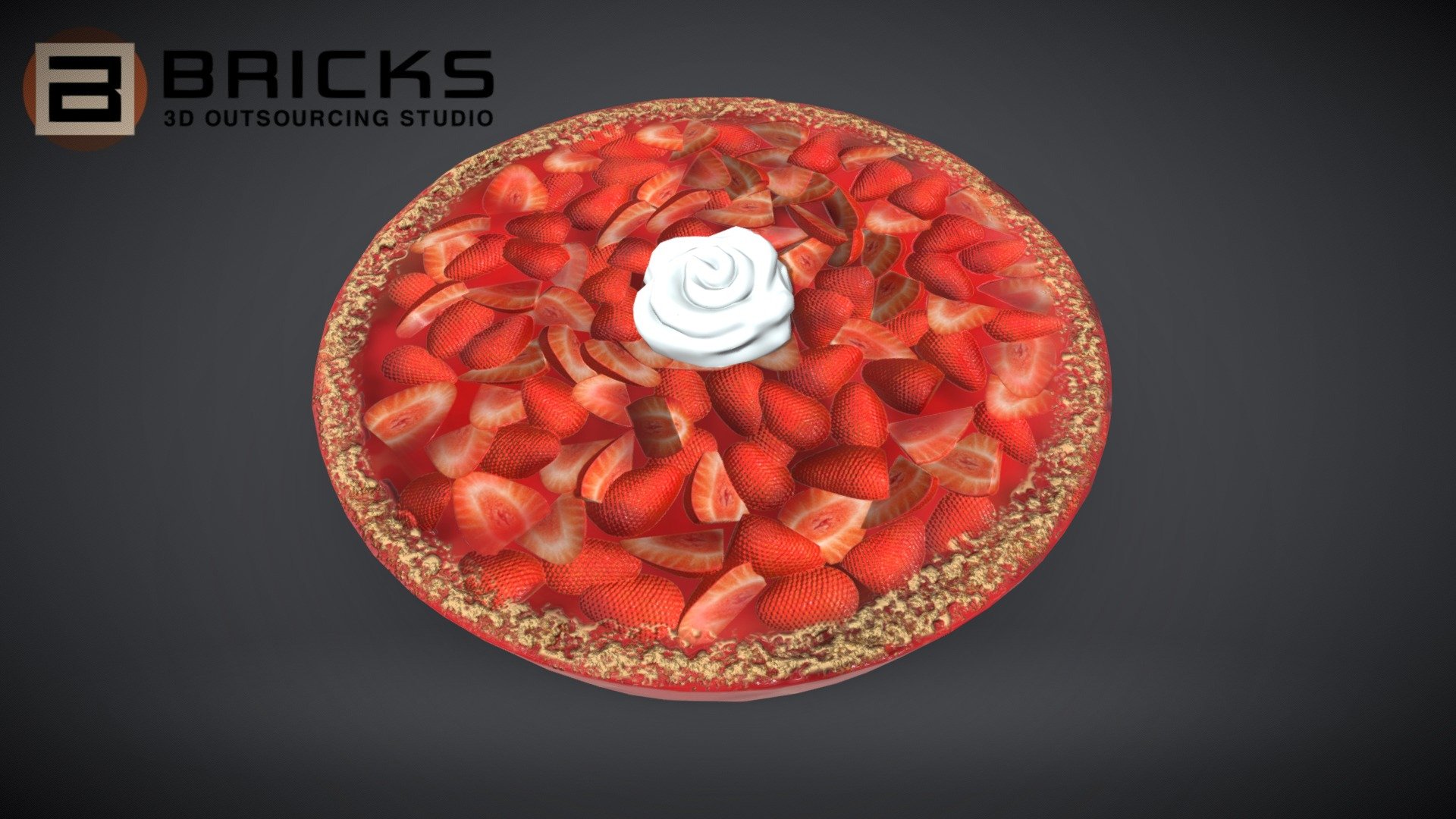 PBR Food Asset:
PieStrawberry
Polycount: 1333   

Vertex count: 677
Texture Size: 2048px x 2048px
Normal: OpenGL

If you need any adjust in file please contact us: team@bricks3dstudio.com

Hire us: tringuyen@bricks3dstudio.com
Here is us: https://www.bricks3dstudio.com/
        https://www.artstation.com/bricksstudio
        https://www.facebook.com/Bricks3dstudio/
        https://www.linkedin.com/in/bricks-studio-b10462252/ - PieStrawberry - Buy Royalty Free 3D model by Bricks Studio (@bricks3dstudio) 3d model