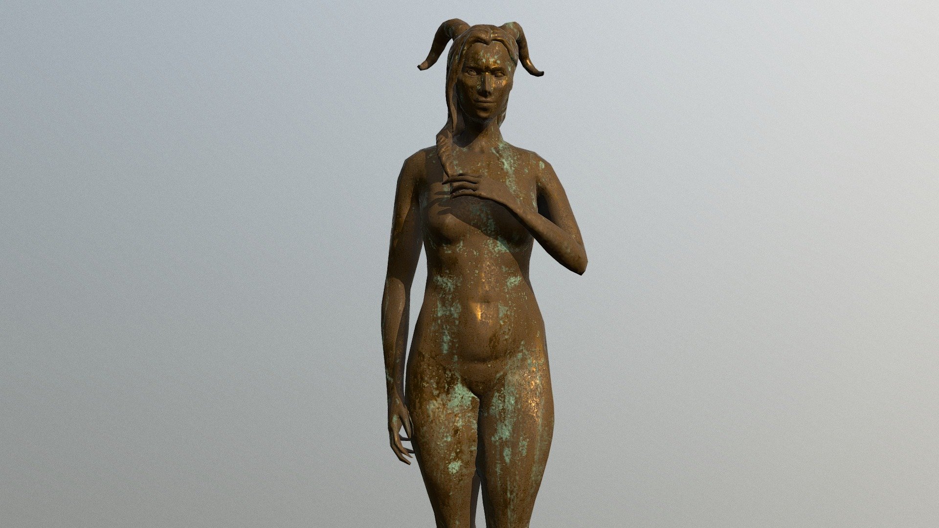 Statute Hero Piece that I completed as part of my second year Real Time Environment module - Statue of Lilith - 3D model by DJMiddi 3d model