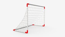 Small soccer goal field, kid, football, small, fun, sports, play, soccer, outdoor, playground, training, goal, leisure, soccerball, lawn, game, 3d, pbr, sport, ball