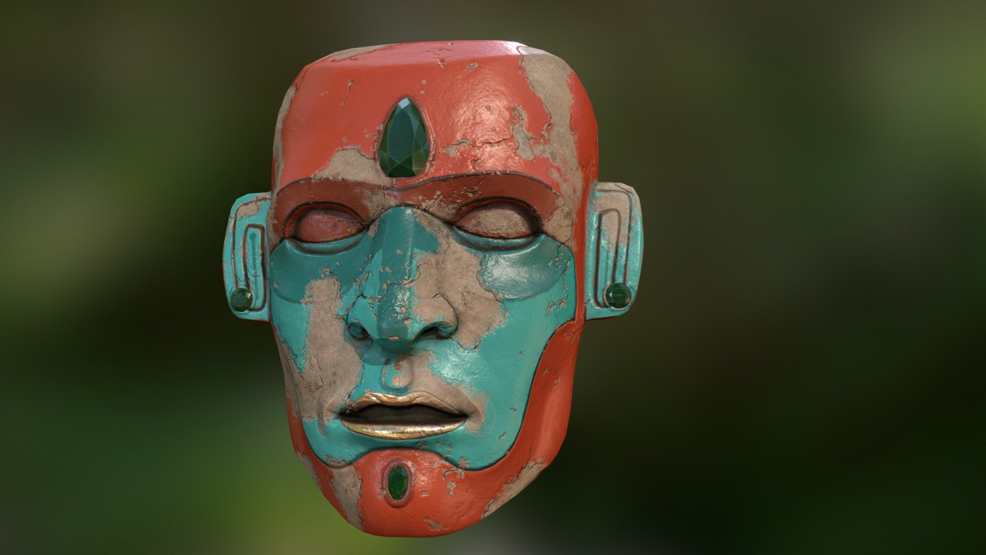 3d Asset  - Ancient dead mask - 3D model by crazy_pixel 3d model