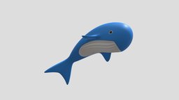 Cartoon Whale shark, marine, fish, cute, kid, mascot, mammal, ocean, sprout, whale, water, humpback, cartoon, creature, animal, underwa