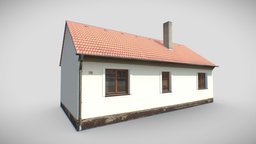 House realistic simple exterior, photorealistic, roof, country, family, eastern, phototexture, architecture, building, village, noai