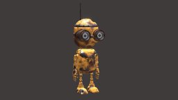 Rigged Baby Robot humanoid, cute, little, baby, mech, small, child, robotic, droid, metal, android, realistic, machine, character, robot, rigged, person
